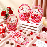 25 Pcs Valentine's Day Gift Bags Valentine Bear Treat Bags with