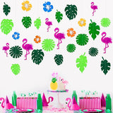 Summer Party Decorations 3D Flamingo Tropical Palm Leaves Flower