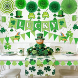 St Patrick's Day Decorations Kit Shamrock Garlands Hanging Swirls