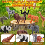 26 PCS Jungle Animal Birthday Party Decorations with Safari Animal