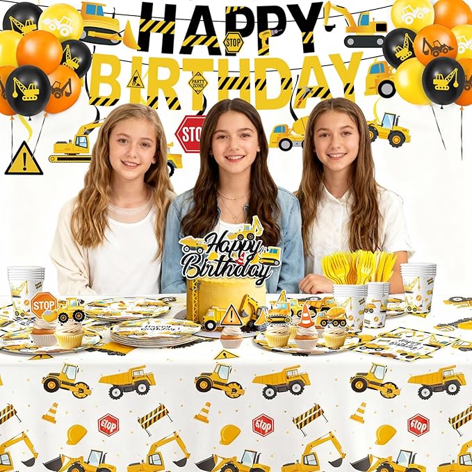 Construction Birthday Party Supplies Plates Napkins Cups