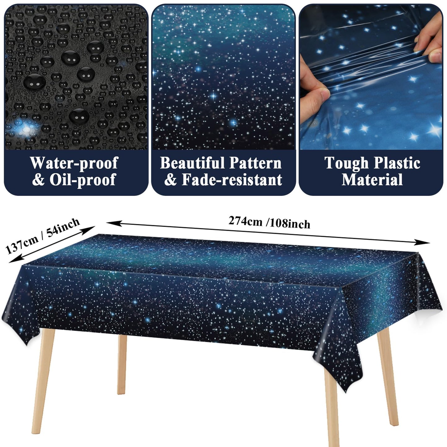 Galaxy Party Supplies Serves 24 Starry Night Party Paper Plates