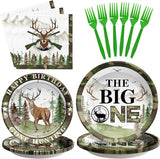 96Pcs The Big One Hunting 1st Birthday Party Decorations The Big One