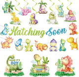 Dinosaur Baby Shower Decorations No DIY Hatching Soon Banners Baby