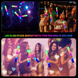 LifBetter Light Up Glow Sticks Bulk, LED Foam Sticks in The Dark with