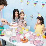144PCS Mermaid Party Tableware Set Mermaid Birthday Party Supplies