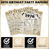 96Pcs 50th Birthday Party Plates and Napkins 50th Birthday Party