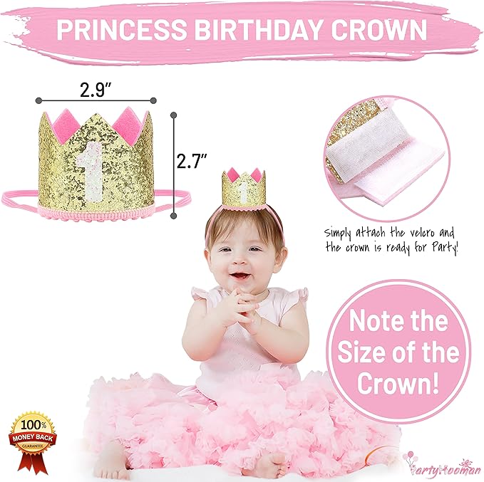 First Birthday Decorations for Girl 1st Baby Girl Number 1 Balloon