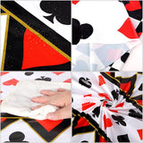 6 Pcs Casino Theme Party Decorations Poker Tablecloth Poker Plastic