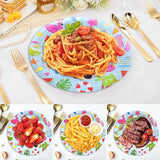 Eunika 80 PCS Summer Beach Party Paper Plates 40 PCS 9 Inch & 40 PCS