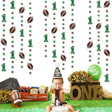 Football 1st Birthday Party Decorations Glitter Star Circle Dot
