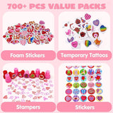 700+ Pcs Valentines Day Stickers Stampers & Tattoos Party Favor