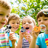 Safari Party Favors 24Pcs Jungle Animals Mini Bubble Wands for Kids