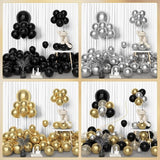 Amandir 153pcs Black and Gold Balloons Arch Garland Kit Different