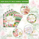 120 Pcs Flamingo Birthday Party Supplies Tropical Luau Hawaiian