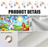 Nuxovilar Easter Banner Polyester 43x70.86 Inches Large Easter Banner
