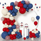 Amandir 153Pcs Red White Blue Balloon Arch Kit, Different Sizes 18 12