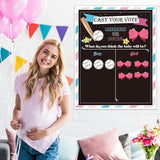 Baseball or Bows Gender Reveal Games for Guests Cast Your Vote