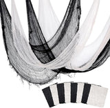 8 PCS Halloween Creepy Cloth Decoration 30 x 72 Inch Black Spooky