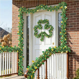 St Patrick Day Tinsel Garland 50 FT Green Gold Fringe Garlands with