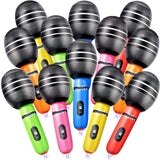 Sumind 30 Pcs Inflatable Microphones 9.4 Inch Blow up Plastic Fake