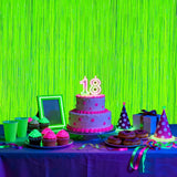 2 Pack Glow in The Dark Party Streamers, Neon Party Decorations