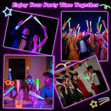 TURNMEON 30 Pcs Colorful Glow Fiber Wands,Toys Glow Sticks Bulk Party