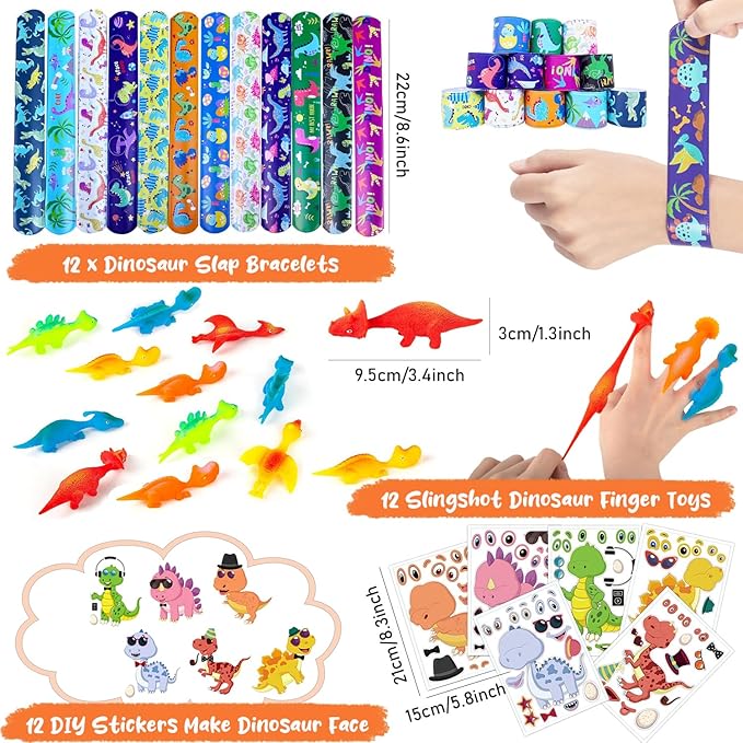 204PCS Dinosaur Party Favors Dinosaur Birthday Party Decorations