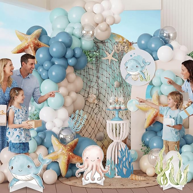 4 Pcs Large 24 x 32 Under The Sea Party Decorations Ocean Themed