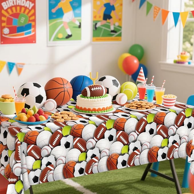 Sports Themed Party Pack 2 Pack Boys Birthday Decorations Disposable