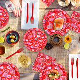 Valentines Day Party Tableware 144pcs Valentines Plates and Napkins