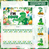Roar Im 4 Dinosaur Party Decorations 134Pcs 4th Dinosaur Dino
