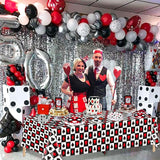 81Pcs Casino Party Decorations Poker Party Tableware Set Includes
