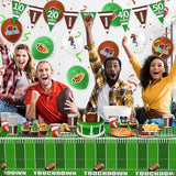 140PCS Football Party Supplies Tableware Set Serve 24 Football