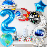 Big Two The Moon Balloons - Pack of 8 | Space Birthday