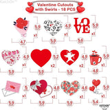 Valentines Hanging Swirls Large Pack of 30 No DIY Valentines Day