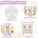 QZYL 2 Pack Easter Tablecloth Disposable, 54" x 108" Easter