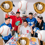 Biapian Baseball Balloons Foil, 18 Inch Round Baseball and Glove