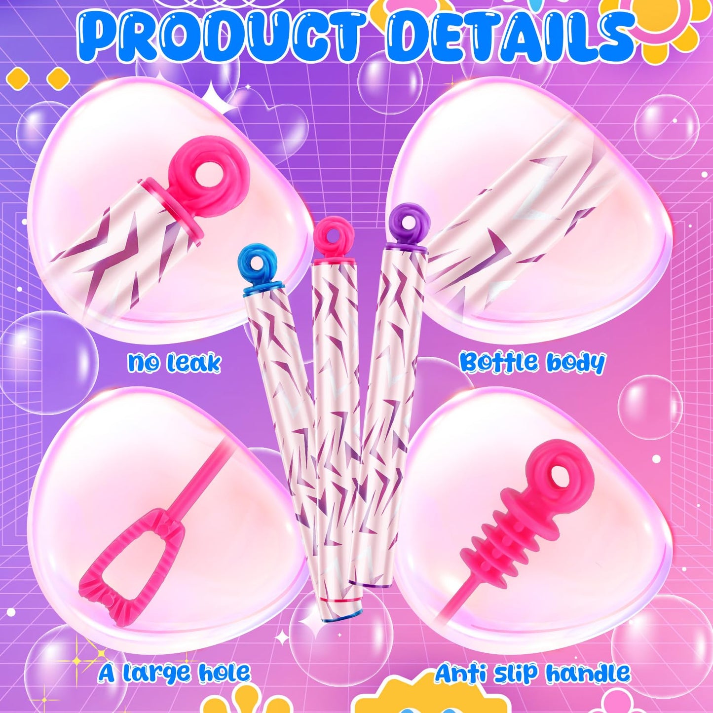 Rotatingpals 32 Pcs Kpop Bubble Wands Lightning Themed Party Favors