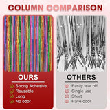 Voircoloria 3 Pack 3.3x8.2 Feet Rainbow Foil Fringe Backdrop