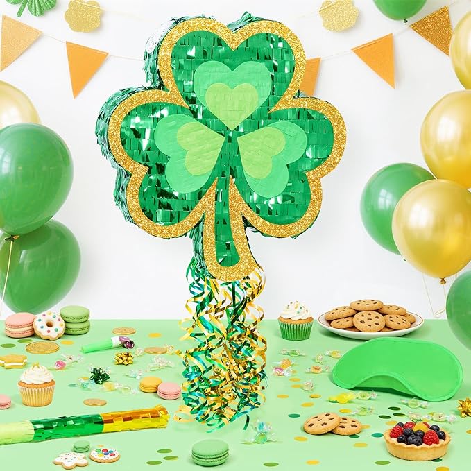 St Patricks Day Piñata St Patricks Day Party Game Green Shamrock