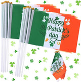 Outus 30 Pcs St Patricks Day Stick Flags Decorations Small Mini
