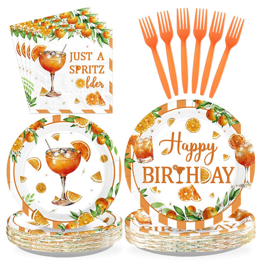 Greencian 96 Pcs Spritz Birthday Party Decorations Just a Spritz Older