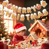 PAPER JAZZ Gingerbread Christmas Decoration Merry Christmas Banner 3