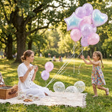 Pink and Purple Balloons, Pastel Pale Pink Light Purple Lilac