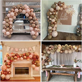 Boho Balloon Arch Double Stuffed Blush Nude Rose Gold Boho Balloon