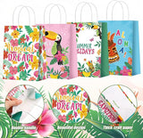 24 Pcs Summer Hawaiian Party Favor Bags Tropical Goodie Gift Paper