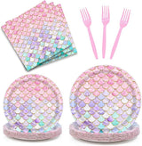 96 Pcs Mermaid Birthday Party Decorations Mermaid Party Supplies
