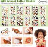 121 Pcs Jungle Safari Party Favors Animals Theme Birthday Supplies