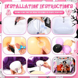 2 Sets Pink Purple Halloween Balloon Column Stand Kit Purple Pink